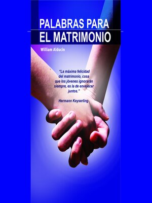 cover image of Palabras para el matrimonio